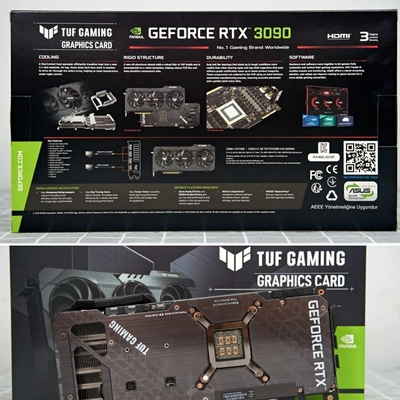 Kartu Grafis Rig Penambangan ETH 24GB Hitam ASUS TUF GeForce RTX 3090