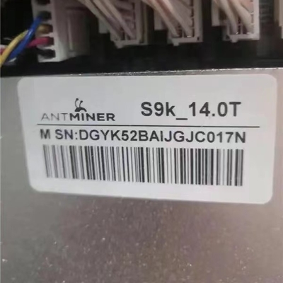1148W Asic Bitmain Antminer S9K 14T Mesin Penambangan Mata Uang Digital Bekas